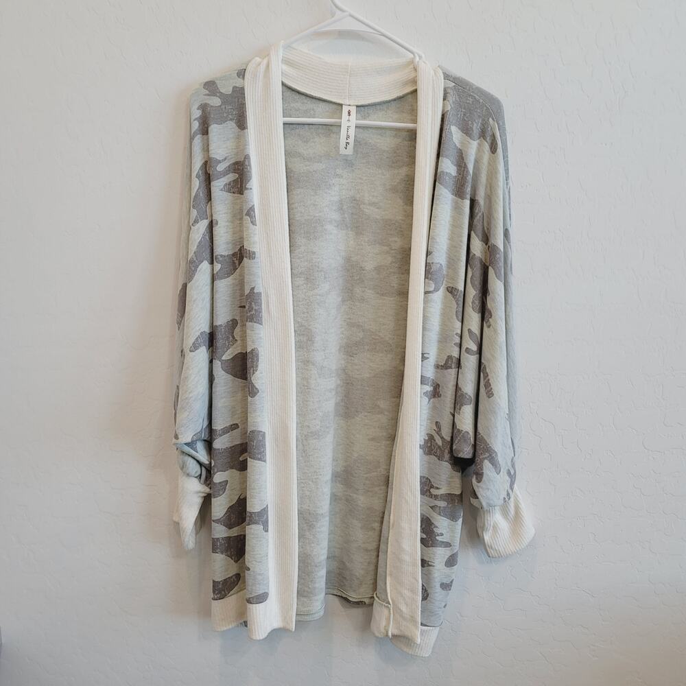 NWOT Vanilla Bay Camo Print Open Front Cardigan Super soft